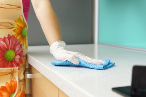Person using an accessible carpet cleaning website on a screen reader